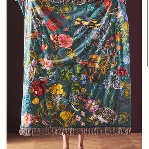 Anthropologie Botanical Comforter - Green and Multicolor